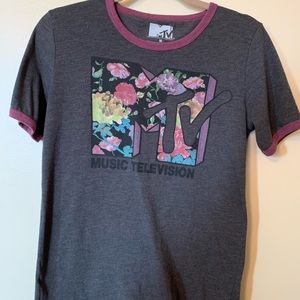 Floral MTV shirt - XL